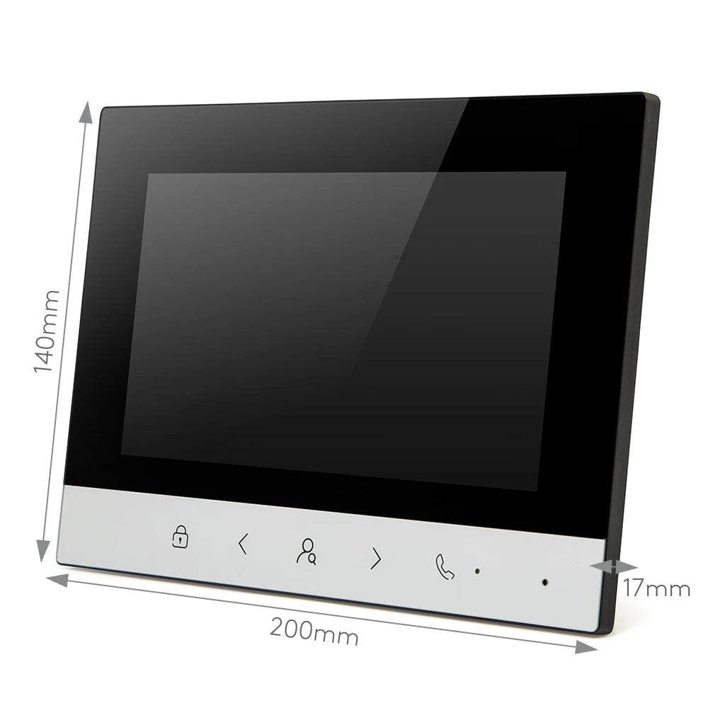 HOMSECUR 7" HD Video Door Phone Intercom Doorbell Auto Snapshot For 2 Families