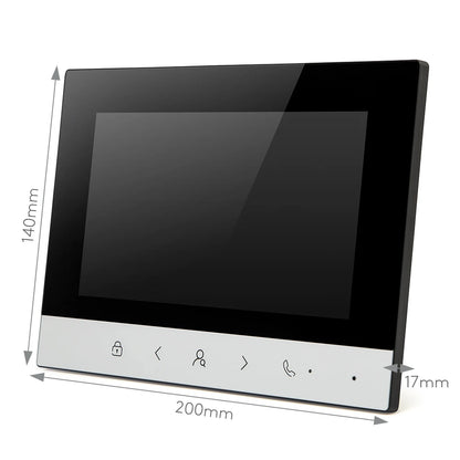 HOMSECUR 7" HD Video Door Phone Intercom Doorbell Auto Snapshot For 2 Families