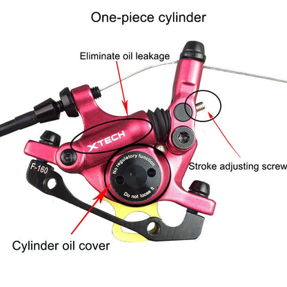 ZOOM HB-100 XTECH MTB  Hydraulic Disc Brake Kit for Mountain/Electric Folding Bike Front Rear Clamps Bicycle Accessories