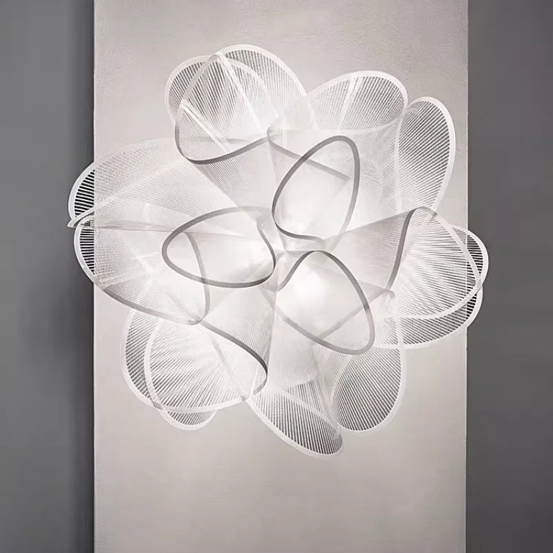 Nordic hallway ceiling chandelier Black/White PVC flower Pendant Lights living room Bedroom lights decoration modern led lights