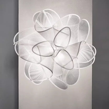 Nordic hallway ceiling chandelier Black/White PVC flower Pendant Lights living room Bedroom lights decoration modern led lights