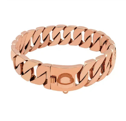 32MM Wide Strong Metal Dog Chain Collars Stainless Steel Dog Choker Pitbull Gold Dog Necklace For Large Dogs