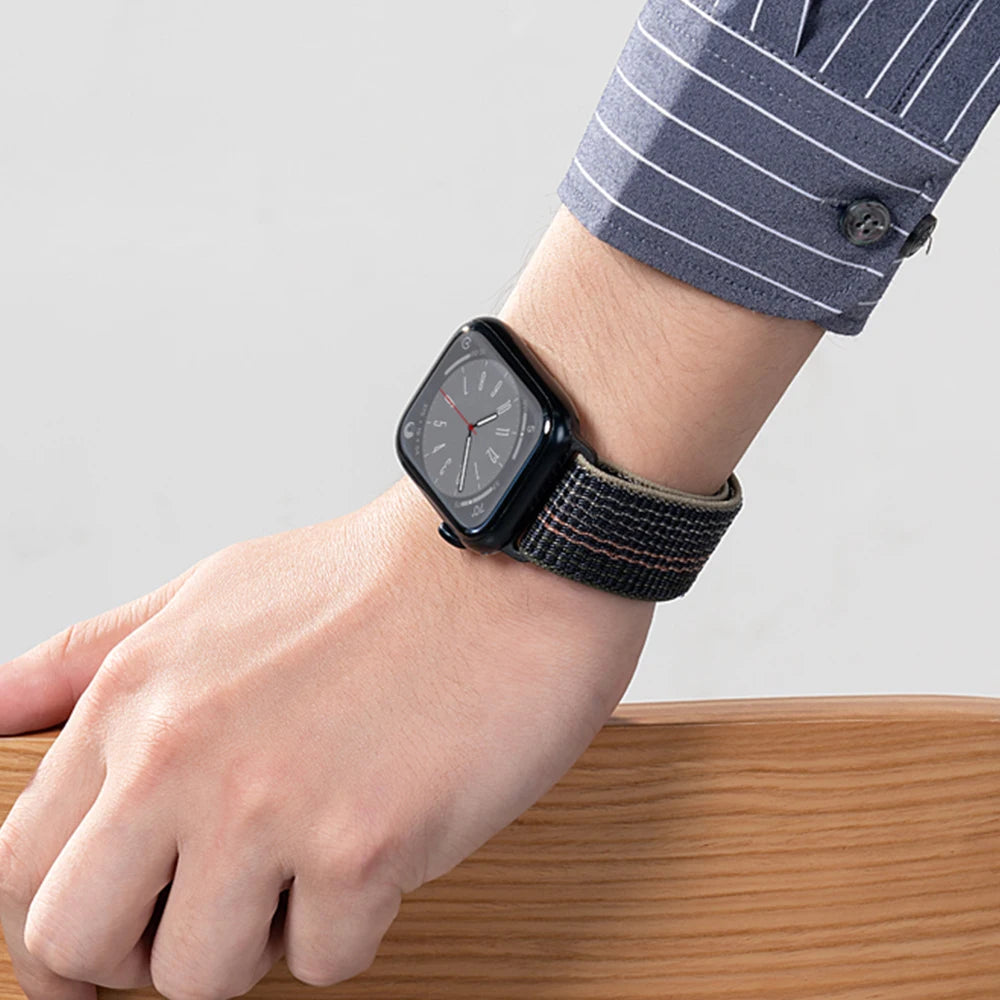 Nylon Loop for Apple Watch Band S11 46mm 40mm 44mm 45mm 42mm 41mm 49mm Smart Belt Bracelet for IWatch 11/10/9/8/7/6/SE/5/4 Strap