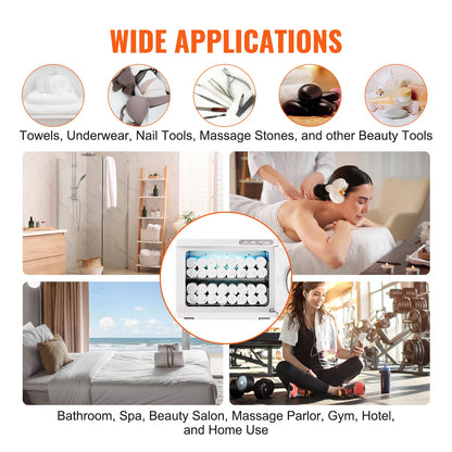 SucceBuy Hot Towel Warmer 8/23L Large Capacity with See Through Window 2-in-1 Quick All-round Heating Facials SPA Massage Salon
