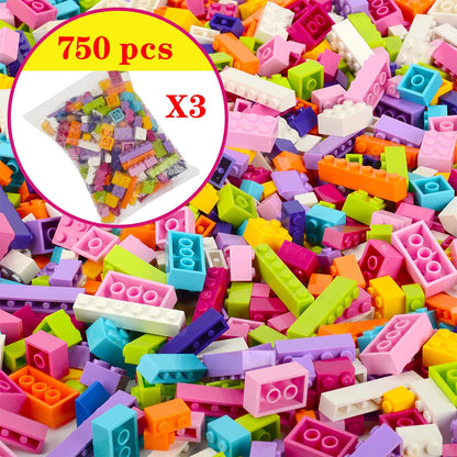 1000 Pcs Parts 500 Pieces Creative Designer DIY Toys Boy Girl Friend Model Building Blocks MOC Classical Bricks Christmas Gift
