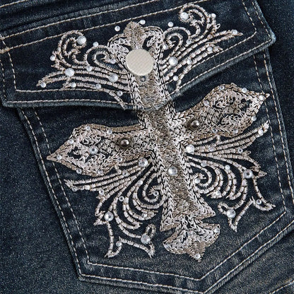 High Waist Distressed Denim Shorts Female Jeans Womens Jeans Shorts Vintage Y2K Punk Style Embroidered Hot Pants