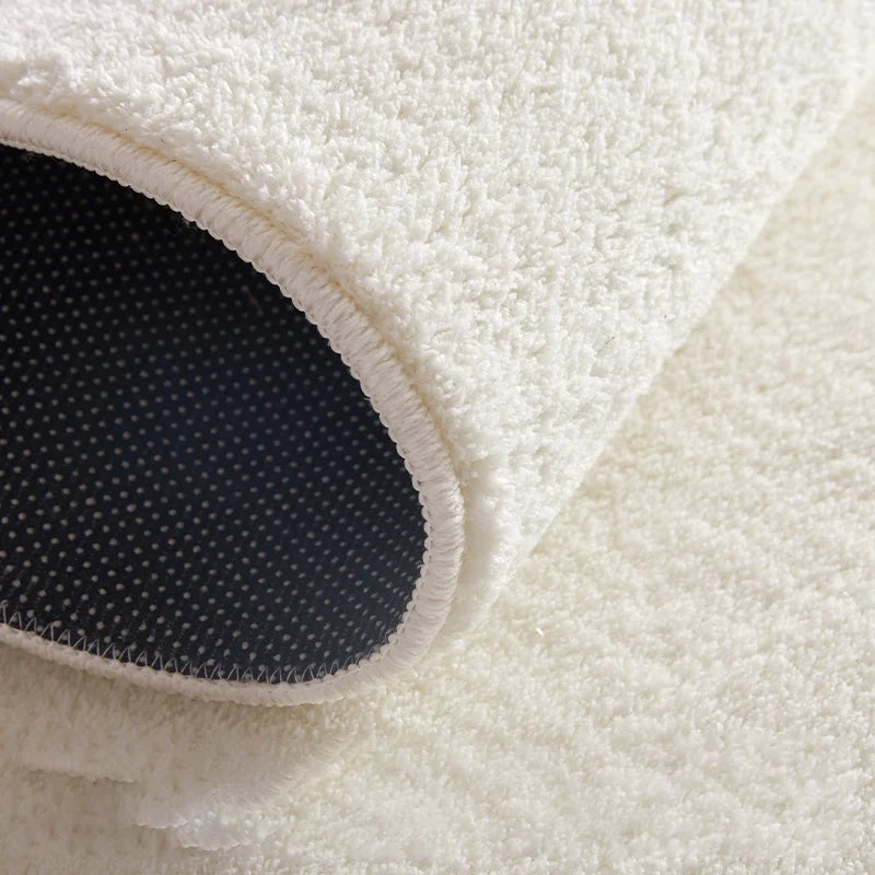 Minimalism Carpets for Living Room Cream Style Bedroom Decor Carpet Plush Stripe Bedside Rug Fluffy Soft Home Thicken Floor Mat