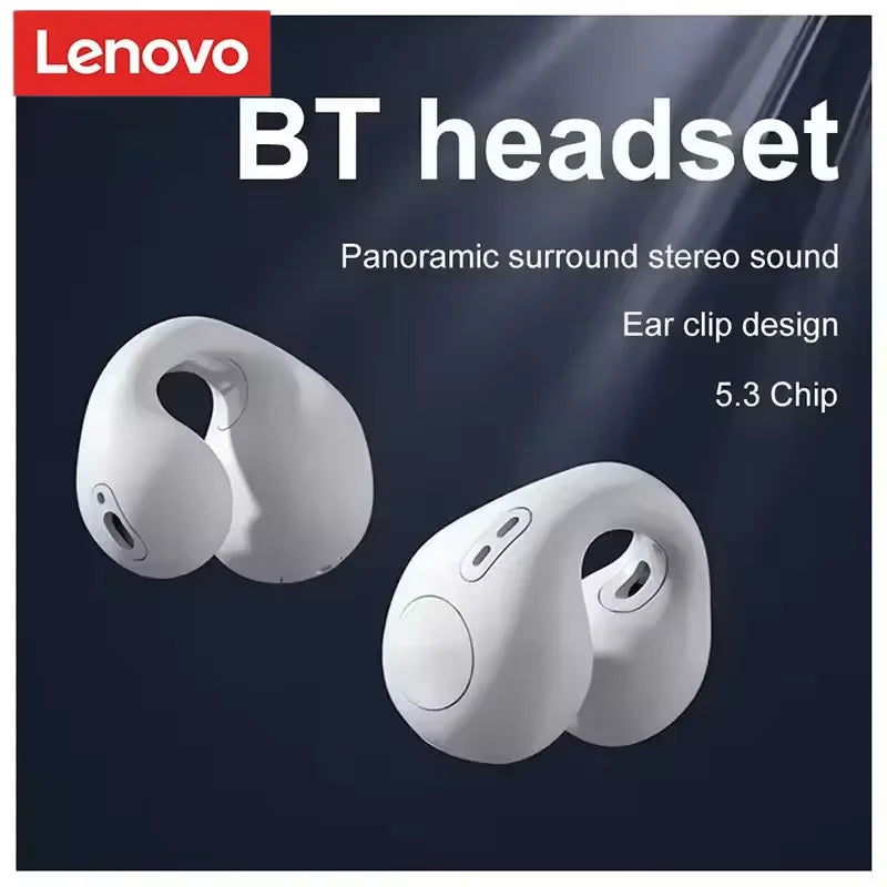 Original Lenovo BT Wireless Headphones Bone Conduction Sports Bluetooth Earphones 9D HiFi Sound Touch Control Non in Ear
