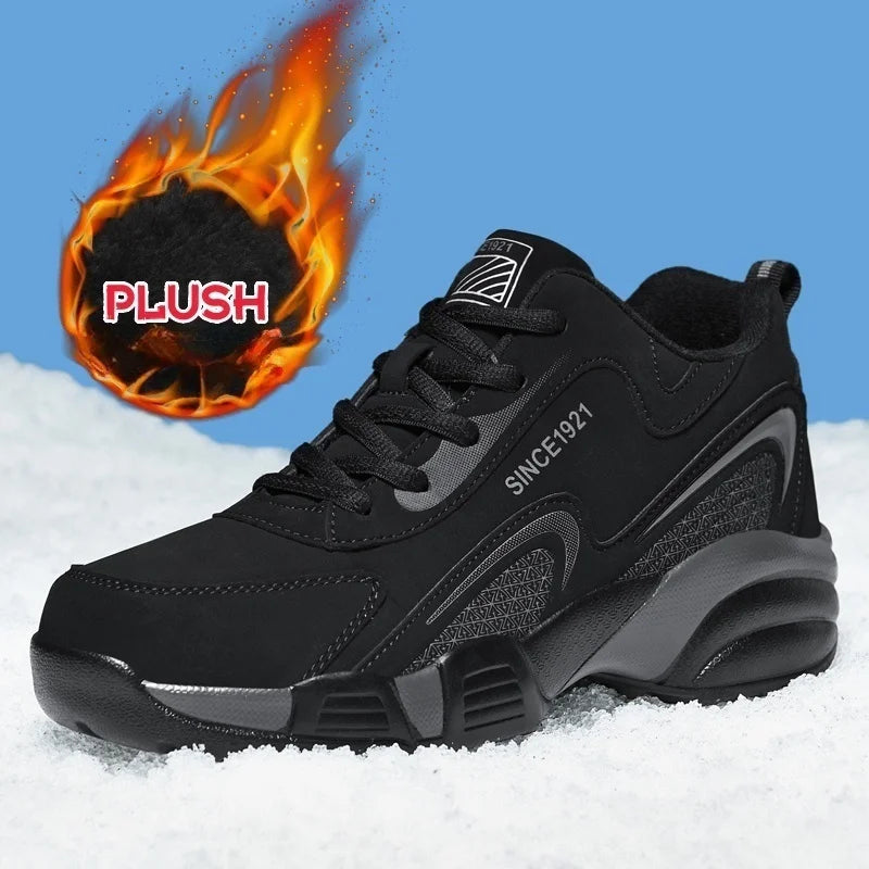 QZHSMY New Casual Thick Bottom Men's Sports Shoes Anti-Slippery Waterproof Male Sneakers Outdoor Walking Jogging Athletic Shoes