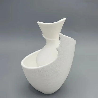 Minimalist Nordic Vase, Light Luxury Tabletop Ornament, Art Flower Arrangement Decor for Entryway Living Room