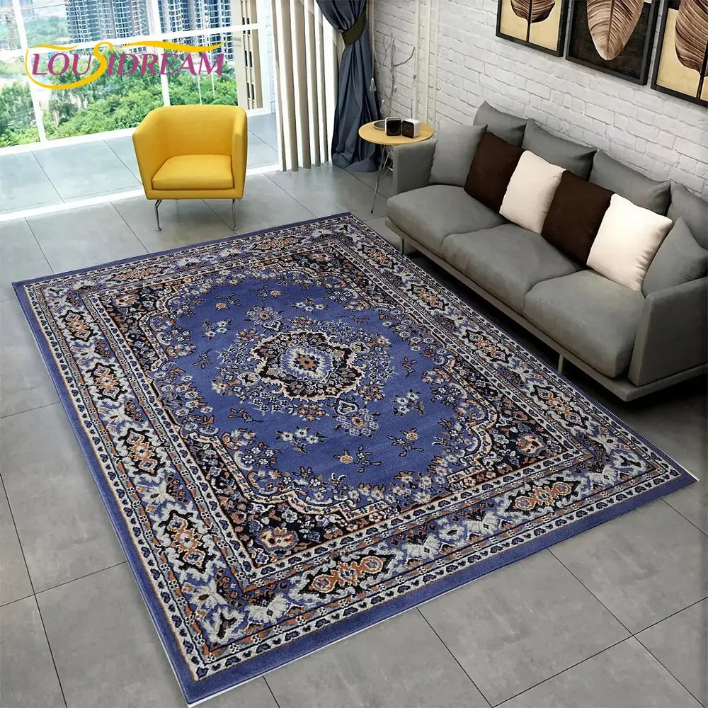 Turkey Persian Bohemian Area Rug Large,Carpet Rug for Living Room Bedroom Sofa Doormat Decoration,Kid Play Non-slip Floor Mat