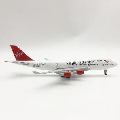 20cm Model Plane British Virgin Atlantic B747 Airlines 747 Diecast Airplane Toy For Boys Alloy Metal Model Aircraft W Wheels
