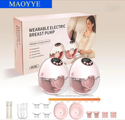 Breast Pump Electric Handsfree BPA Free With Heating & UV Sterilize Lid Optional Wireless Upgrade Wearable Breastfeeding Pump