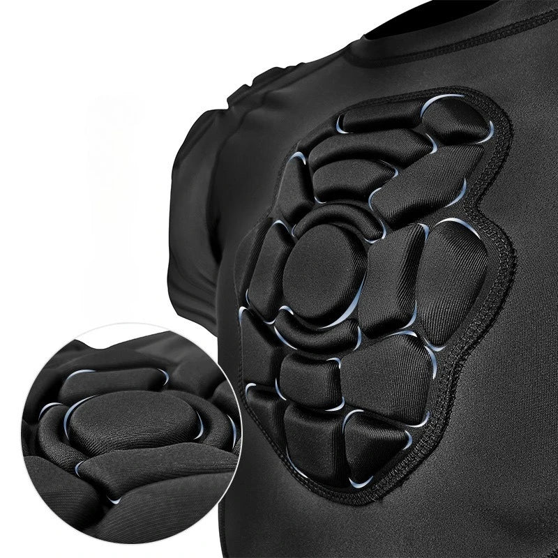 Impact Resistant Goalkeeper Clothing- Men's Compression Jersey & Shorts for Football Basketball Sports