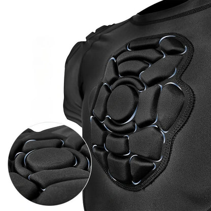 Impact Resistant Goalkeeper Clothing- Men's Compression Jersey & Shorts for Football Basketball Sports
