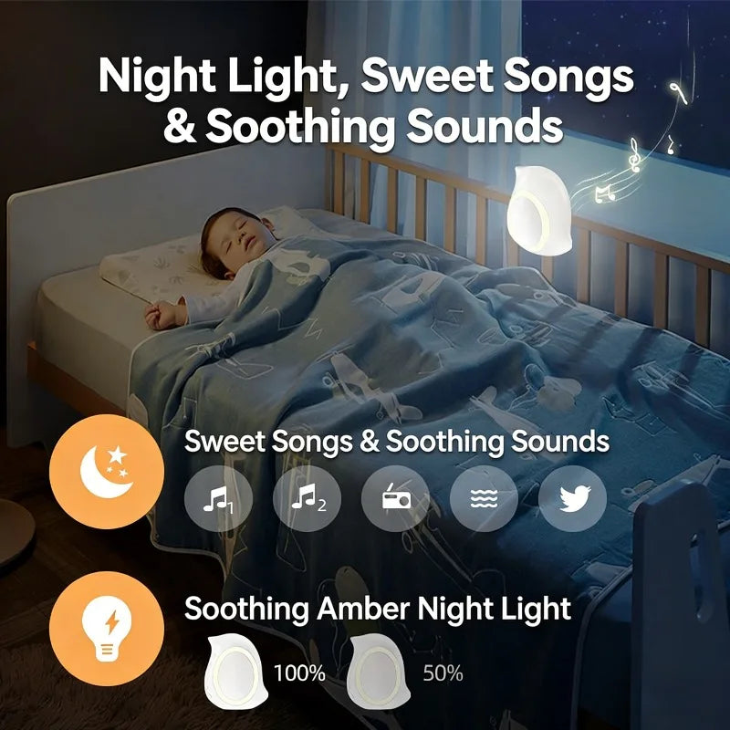 Portable Outdoor Baby Stroller Rocker with Night Light Multi-functional Wireless Bluetooth Sleep Aid Vibrating Soothing Music