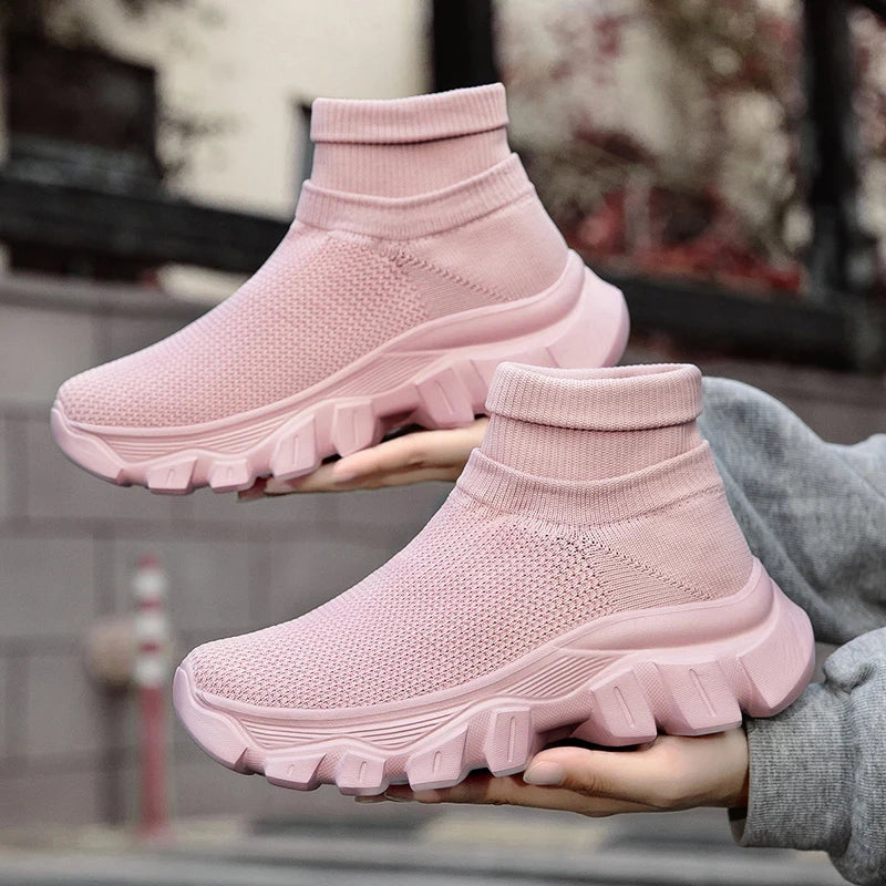 Women Shoes Men Brand Comfortable Sock Boots Non-slip Couple Ankle Boots Thick Soled Tenis Luxury Shoes Unisex Casual Sneakers