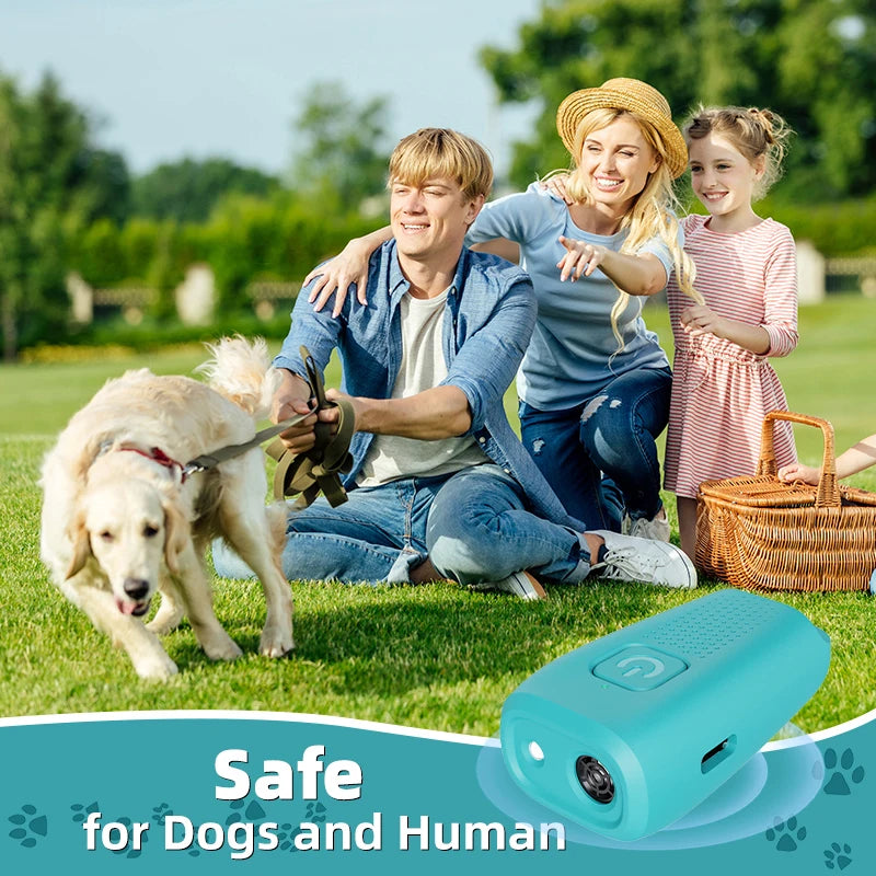 Portable, Rechargeable Dog Training Anti-Barking Device with LED Light (Non-Shock Warning Device)