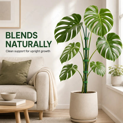 Climbing Plant Support Stakes Stackable Tall Poles with Ties Durable Plant Stem Holder for Indoor Outdoor Balcony Gardening