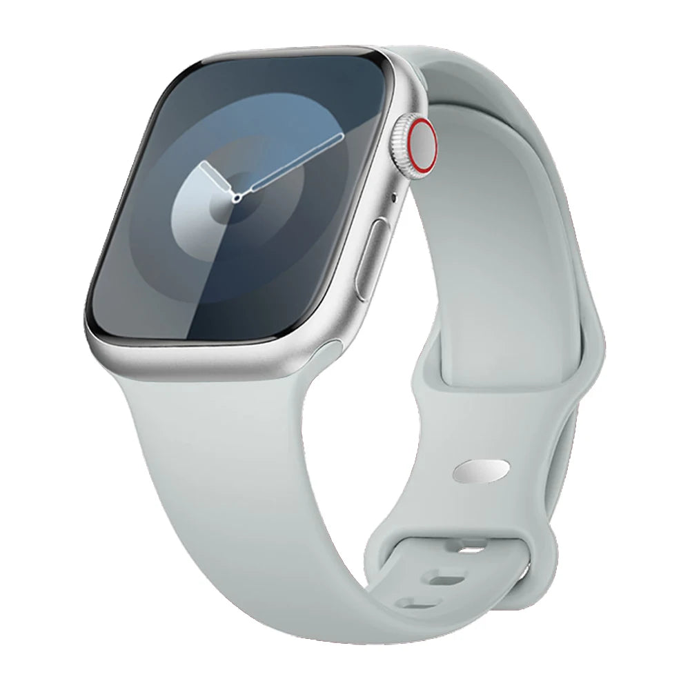 Silicone Strap For Apple Watch Bands 40mm 44mm 46mm 45mm 41mm 49mm 42 Correa Bracelet iWatch series ultra3 2 7 8 9 se 10 11 band