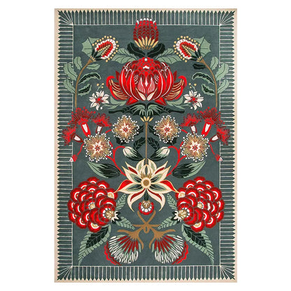 Light Luxury Cloakroom Carpet Home Non-slip Mat Large Area Bedroom Decor Washable Rug European Retro Carpets for Living Room