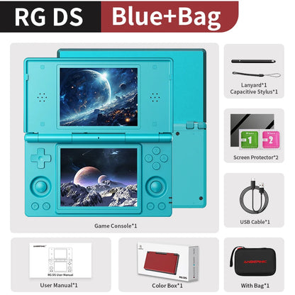 Anbernic RG DS Flip Handheld Game Console 4" IPS Dual Screen Android/Linux Dual OS 4000mAh Video Games RixelHK Wifi Streaming AI