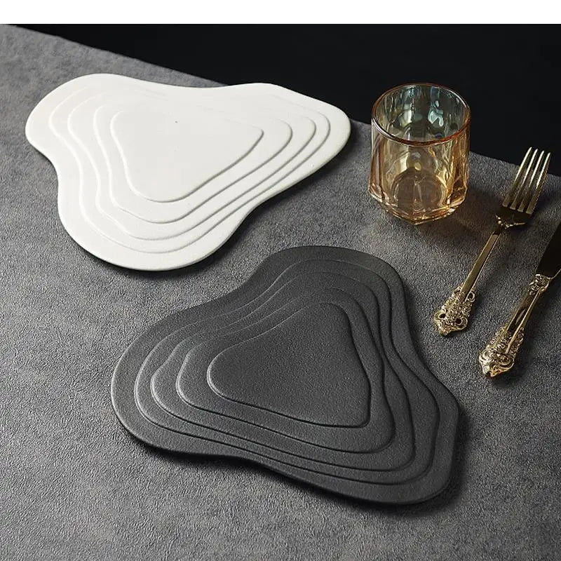 Ceramic Dining Plate Irregular Terraced Solid Color Dessert Snack Sushi Plates Molecular Cooking Tableware Commercial Tableware