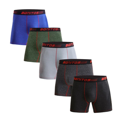 5pcs Pack 2025 Men Panties Polyester Underwear Male Brand Boxer And Underpants For Homme Lot Luxury Set Sexy Shorts Gift Slip