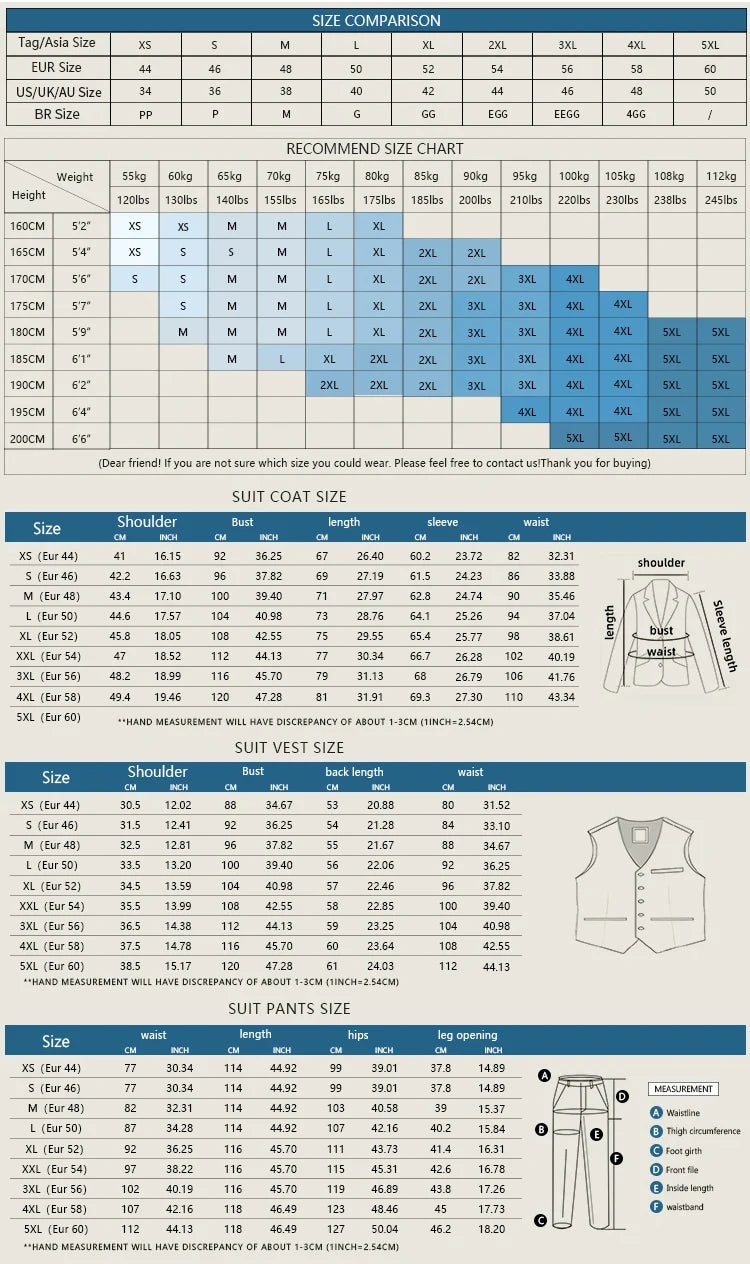 Turkish Style High Quality Men Suits 3 Piece Set Elegant Slim Fit Formal Office and Leisure Banquet Groomsman Set Groom's Suit