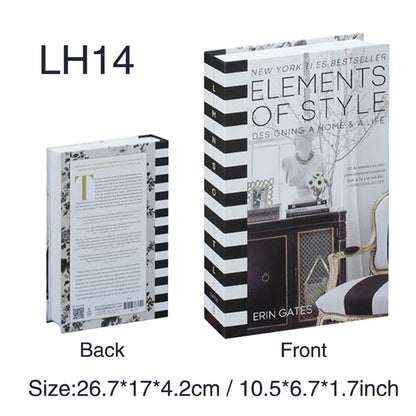 Luxury Fake Books Home Decoration Accessories for Living Room Fashion Fake Book Storage Box Simple Nordic Coffee Table Books