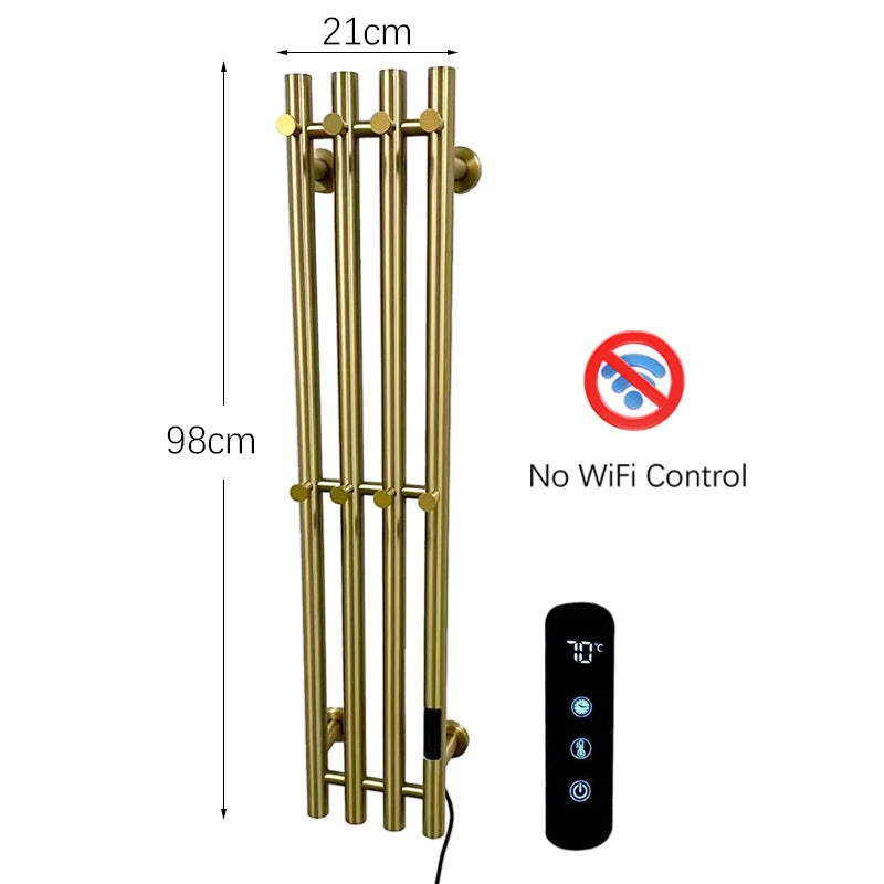 OXG Electric Heated Towel Rack Wall Mounted Bathroom Towel Warmer Dryer Heater 3 Bars Timer Touch Control WiFi Energy Saving