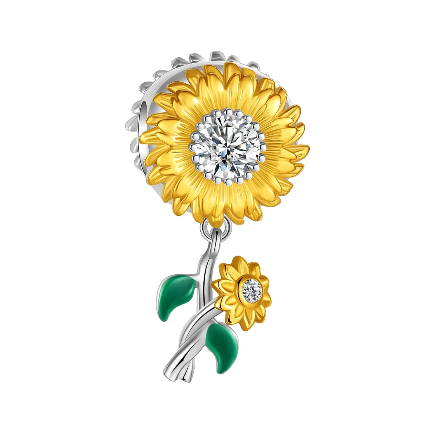 925 Sterling Silver Fashion Bee Honey Jar Sunflower Autumn Series