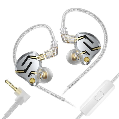 KZ ZS12 Pro 2 Flagship-Grade HiFi IEM Earphones Ultra-Linear 1DD+5BA Hybrid Driver Clarity Sound Wired Headphones Detachable Cable Ergonomic Gaming Earbuds