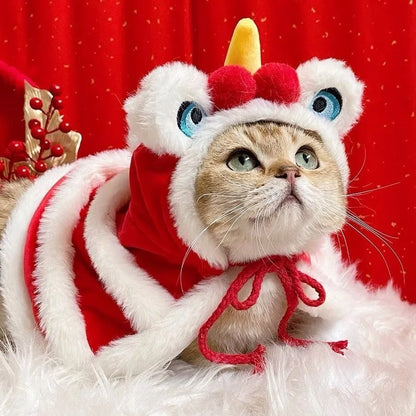 Red Pet Festival Cape | Polyester Costume | Small Dogs & Cats
