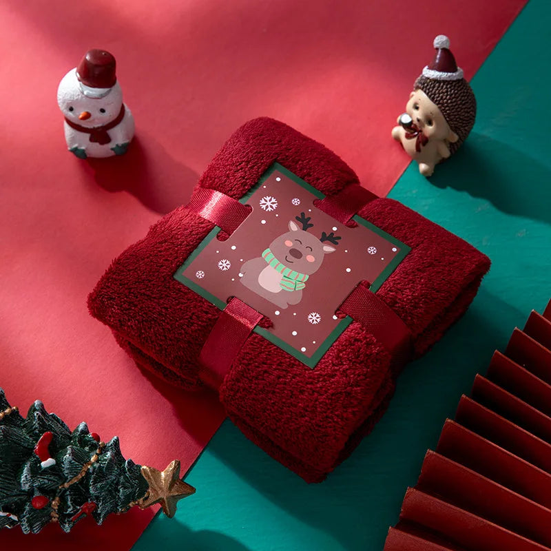 Christmas Face Towel, , Souvenir, Creative Gift Towel, Soft and Highly Absorbent Pure Cotton Material, Perfect for  Bathroom