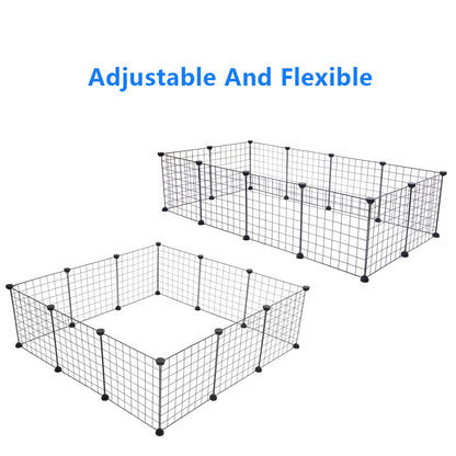 Pet Playpen Small Animal Cage Indoor Portable Metal Wire Yard Fence for Animals Guinea Pigs Rabbits Kennel Crate Fence Tent