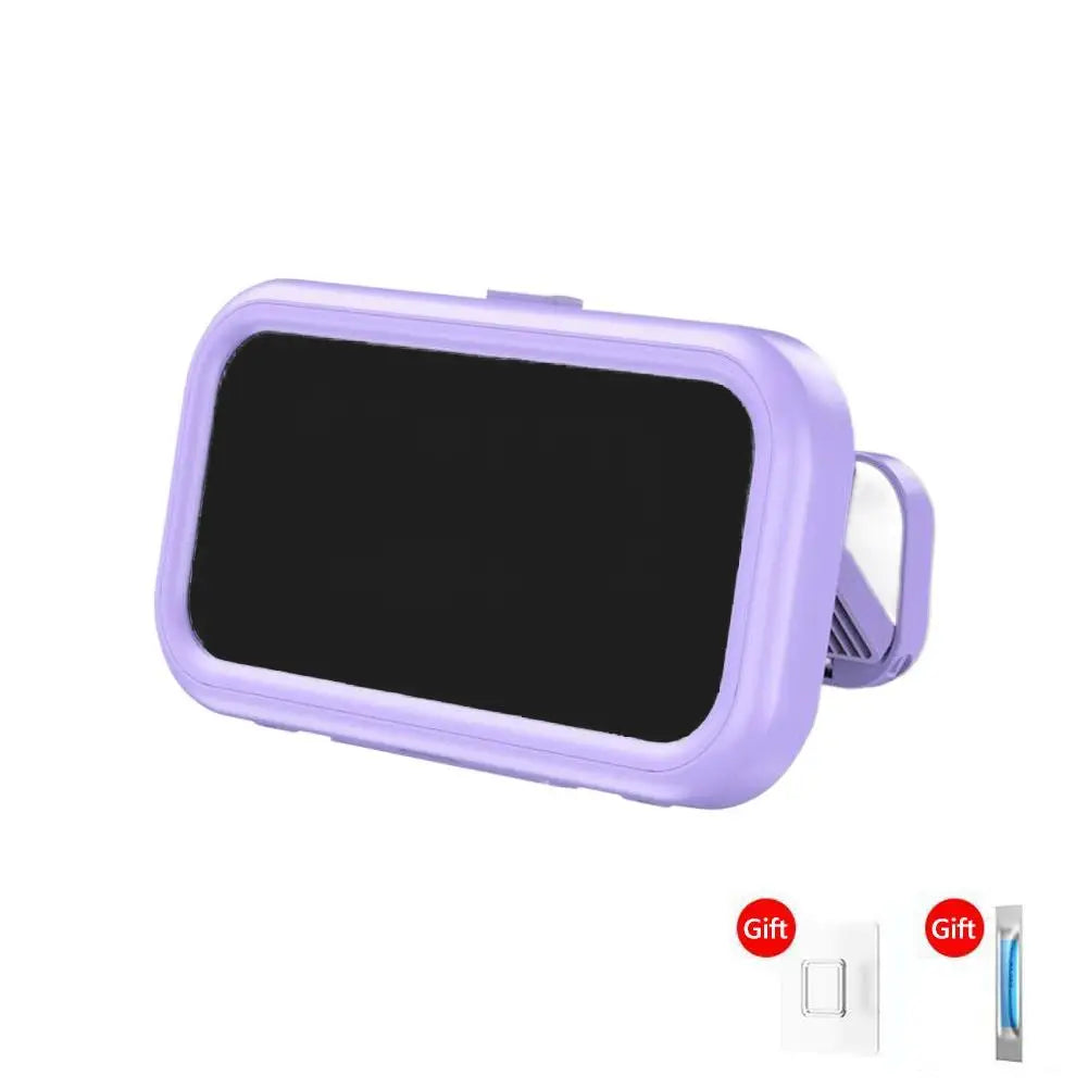 Upgraded 360° Rotating Bathroom Waterproof Phone Case Holder Waterproof Case with Touch Screen Wall Mount Shelf in Bathroom