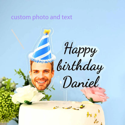 Personalized 30th 40th 50th Birthday Cake Topper Funny Birthday Party FavorsBirthday Party Decor Custom Photo Cake Topper