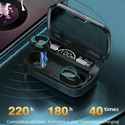 M10 TWS Bluetooth 5 3 Wireless Earphones 3500mAh Charging Box 9D Stereo Sports Waterproof Earbuds with Microphone for Daily Use