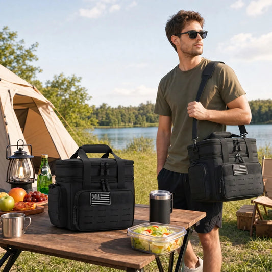 18L Insulated Picnic Cooler Bag Tactical Expandable Leakproof Thermal