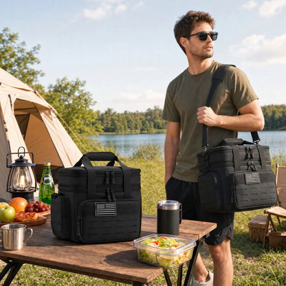 18L Insulated Picnic Cooler Bag Tactical Expandable Leakproof Thermal