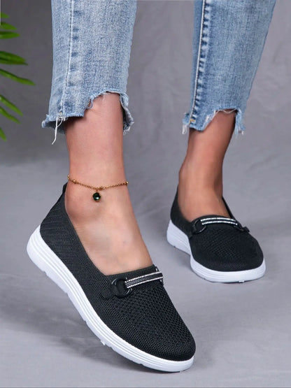 Spring new women's sports shoes, fashionable, breathable, lightweight, non-slip, wear-resistant, casual sports shoes, flat shoes