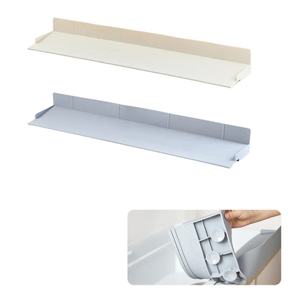 70cm Kitchen Sink Water Baffle Splash Guard with Suction Cups Cream White/Gray