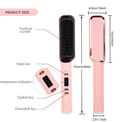 Hair Straightener Brush Electric Hot Comb Hair Straightener Hair Brushes Comb Hot Heating Comb Multifunction Hair Straightener