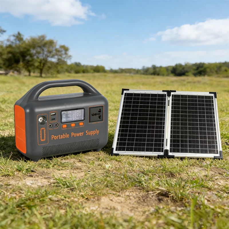 400W Portable Power Station Solar Generator 192Wh LiFePo4 Battery220V Energy Power Plant for Camping RV with Solar Panel Charger
