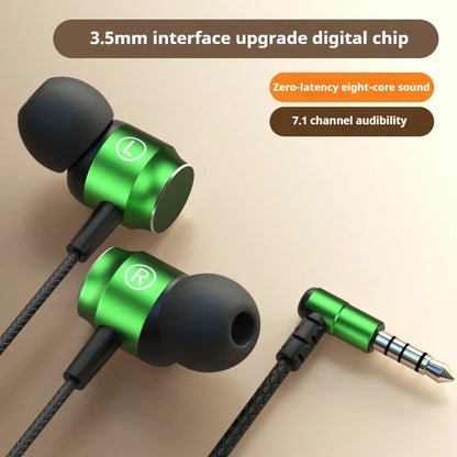 EARDECO 6D Stereo Headsets Metal Type C&3.5mm Wired Gamer Earphones Magnetic In-Ear Headphones For Samsung Handfree HD Call