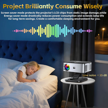 HORLAT Official Google TV Projector 2000ANSI Bluetooth Voice Control Auto Focus WiFi 6 4K HD Beamer Home Theater Movie Projector