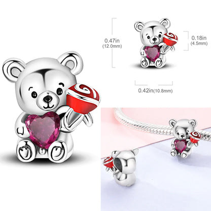2026 Hot Sale Charms Bead 925 Sterling Silver Pink Butterfly Luminous Firefly Dangle Fit Bangle Bracelet Necklace DIY Jewelry