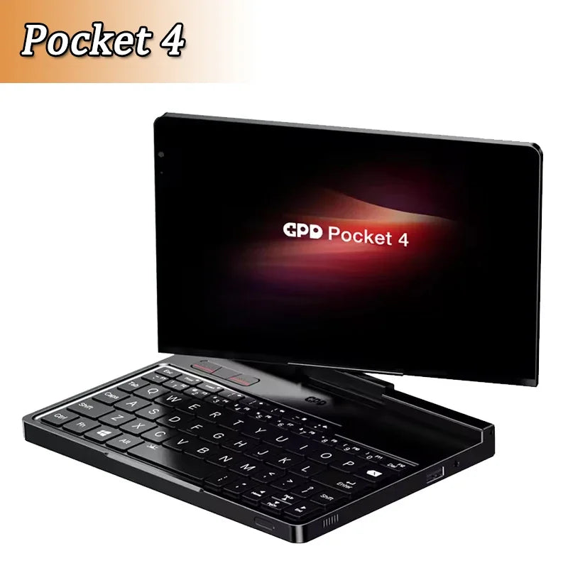 GPD Pocket4 Latest AMD AI 9 HX 370/8840U 64GB 2TB NVMe 8.8 Inch 144Hz 2in1 Laptop Tablet Palm Size MiniPC 2026 Hot Sale