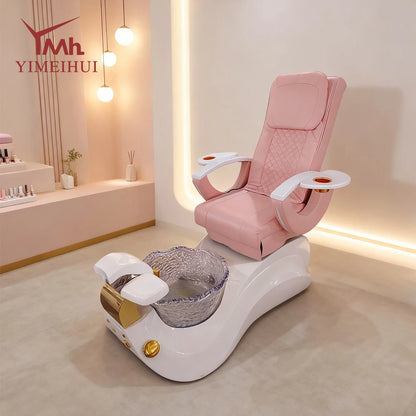 Nail Salon White Massage Pedicure Spa Chair Pipeless Luxury Pedicure foot bath chairs